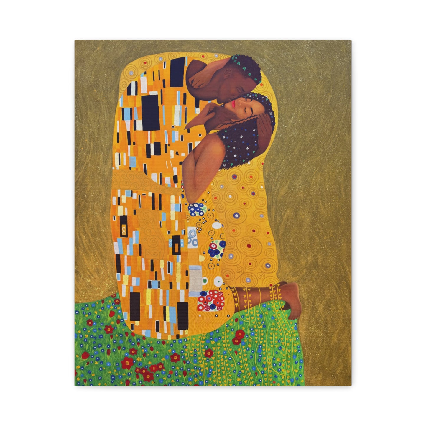 The Kiss "Reimagined" - Matte Stretched Canvas