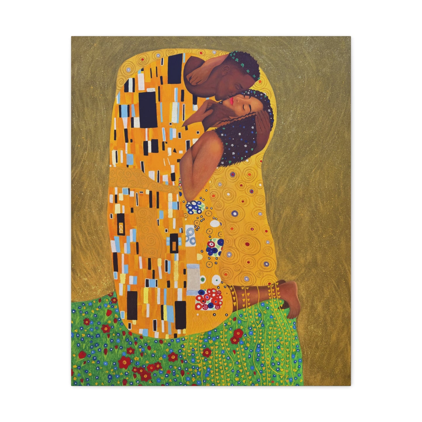 The Kiss "Reimagined" - Matte Stretched Canvas