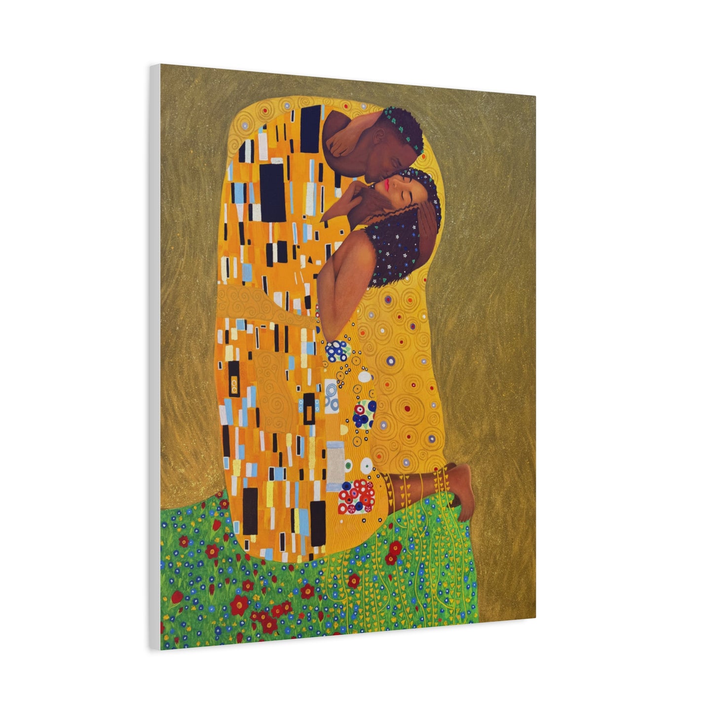 The Kiss "Reimagined" - Matte Stretched Canvas