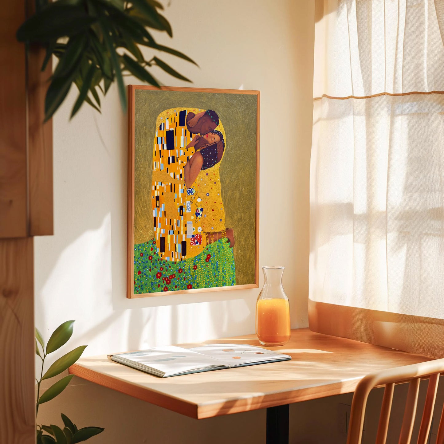 The Kiss "Reimagined" - Matte Stretched Canvas