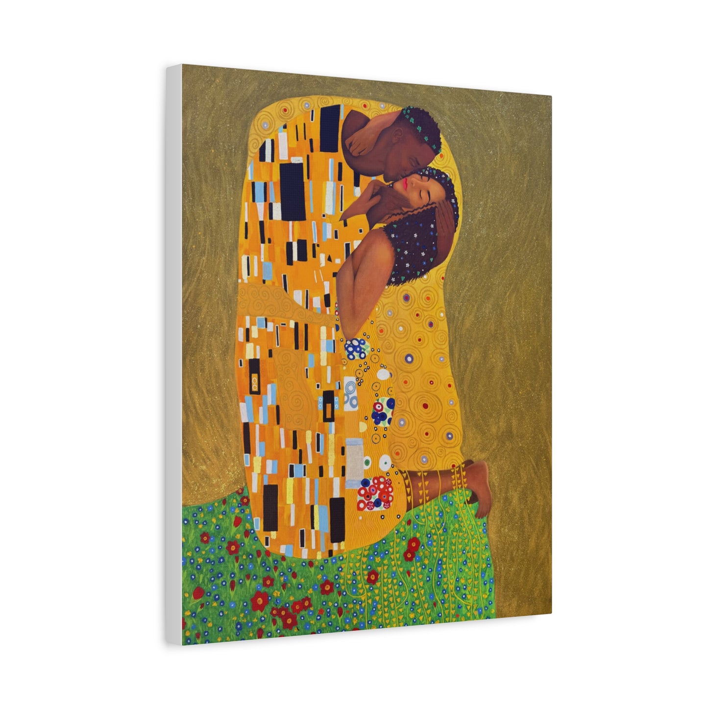 The Kiss "Reimagined" - Matte Stretched Canvas